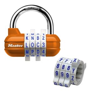 Kłódka szyfr Masterlock 1534D pomarańczowa