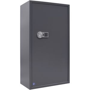 Sejf na broń długą z zamkiem elektronicznym oraz jednym uchwytem magnetycznym i uchwytem na szynie przestawnej Valberg Arsenal 1263 Flex Combi w kolorze grafitowym