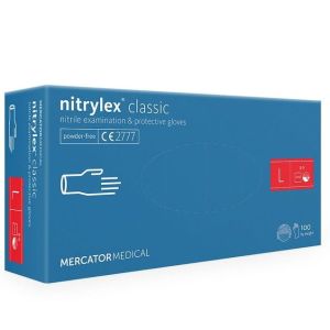 Rękawiczki jednorazowe nitrylowe Nitrylex® Classic Blue 100 szt. L
