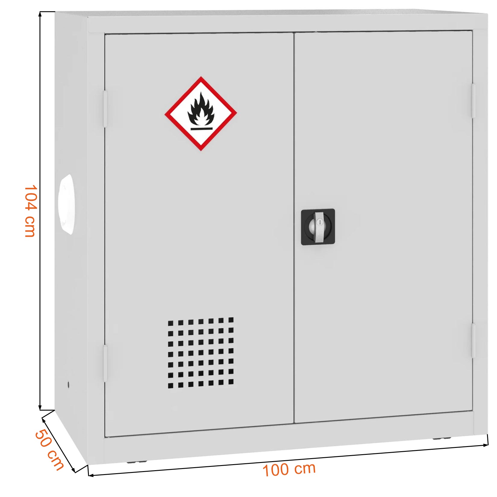 Szafka metalowa na chemikalia z wywiewem Malow MSW110/5-24pa