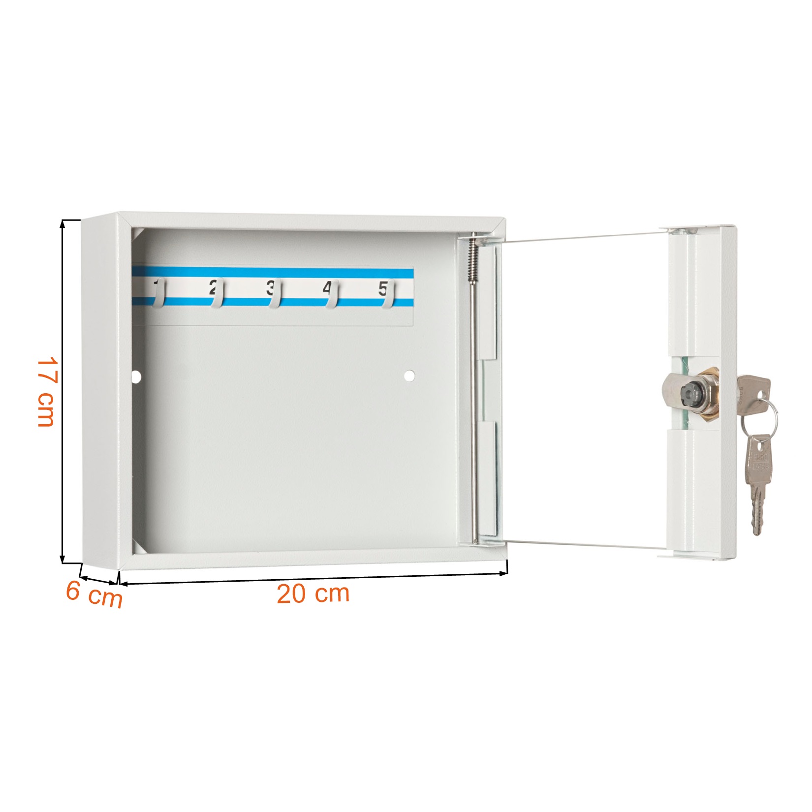 Wymiary skrzynki na klucze z haczykami Leomar SK5/S
