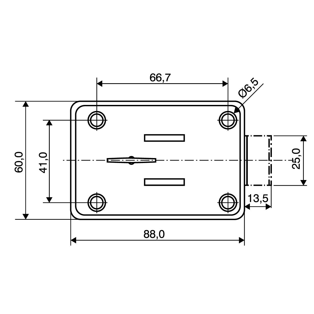 Rysunek techniczny zamka sejfowego Euro-Locks 3012