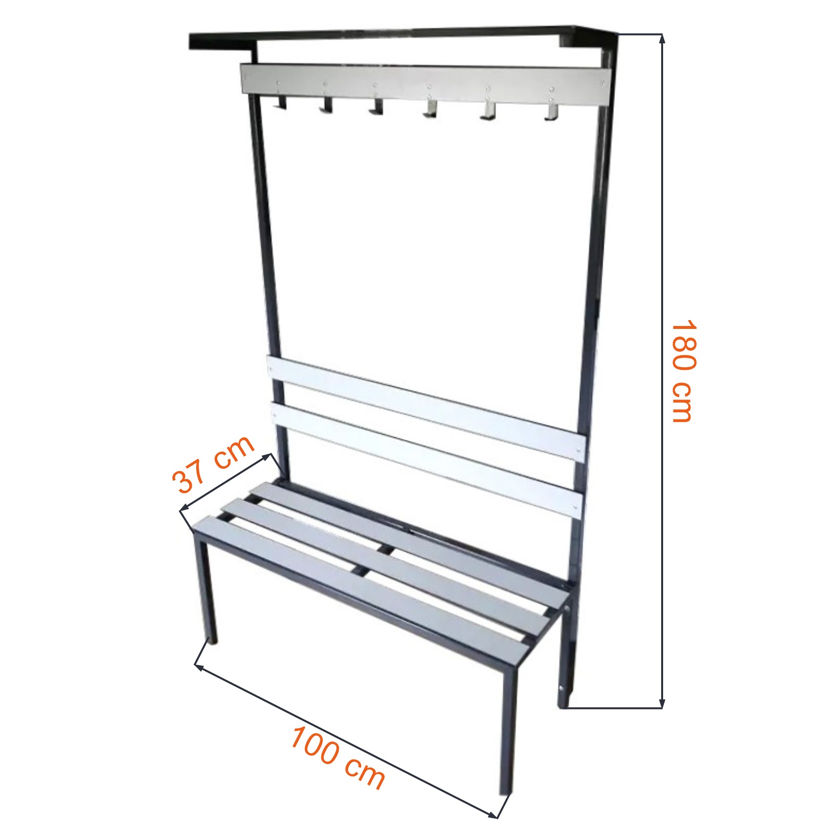 ławka szatniowa z wieszakami