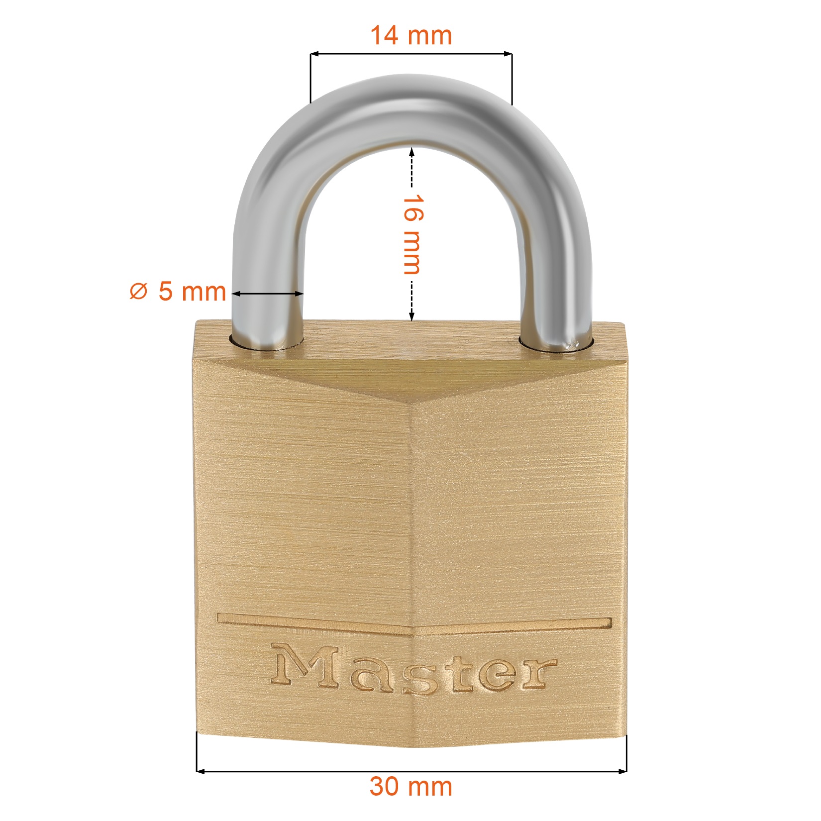 Kłódeczka Master lock 130EURD - wymiary