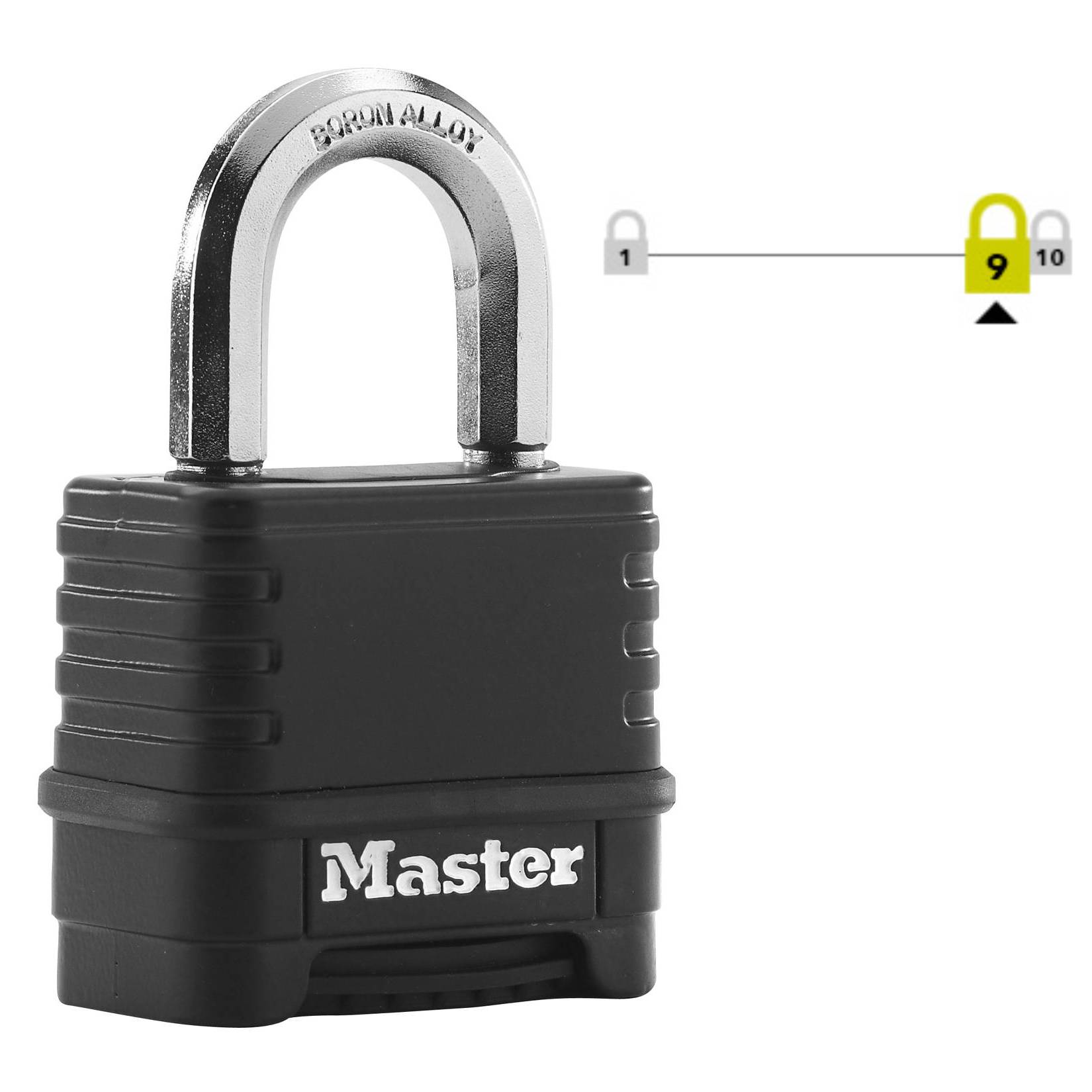 Poziom bezpieczeństwa kłódki szyfrowej Masterlock M178EURD