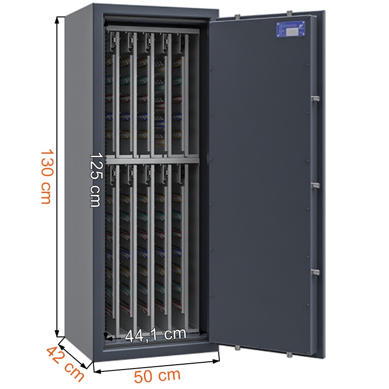 Wymiary sejfu na klucze ISS safe4key 157025.11 w kolorze grafitowym