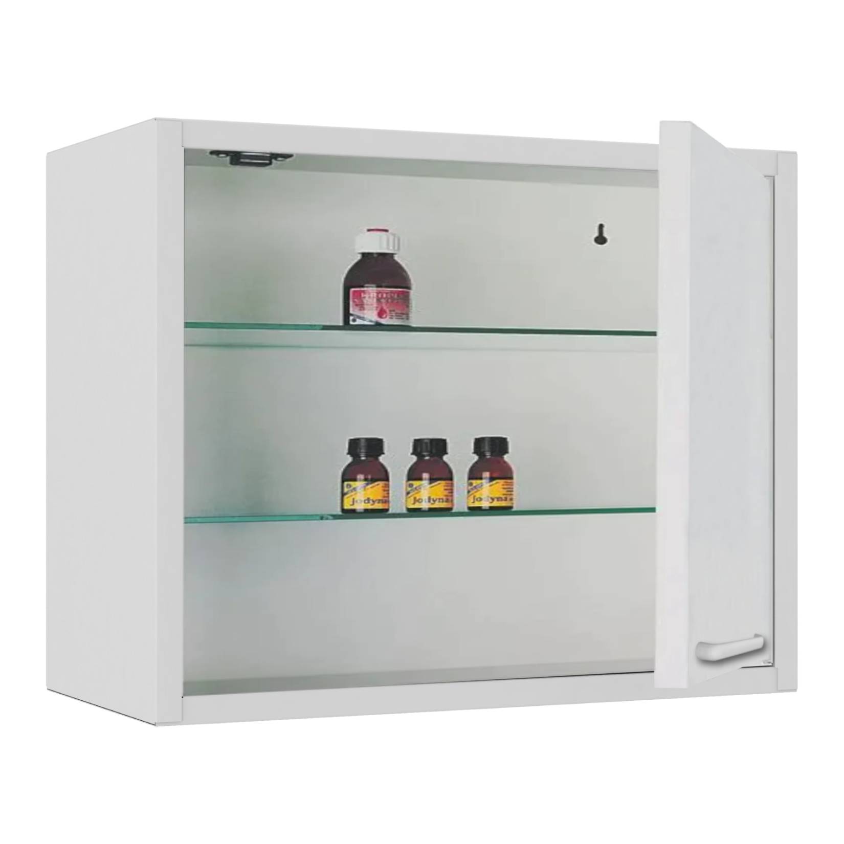 Półki szklane w szafce medycznej na leki Malow SZL 101