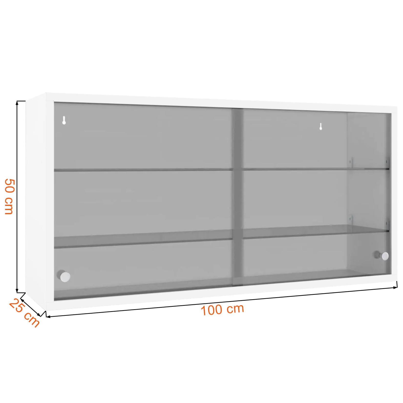 WYmiary szafki apteczki Malow SZL 103 ze szklanymi drzwiami
